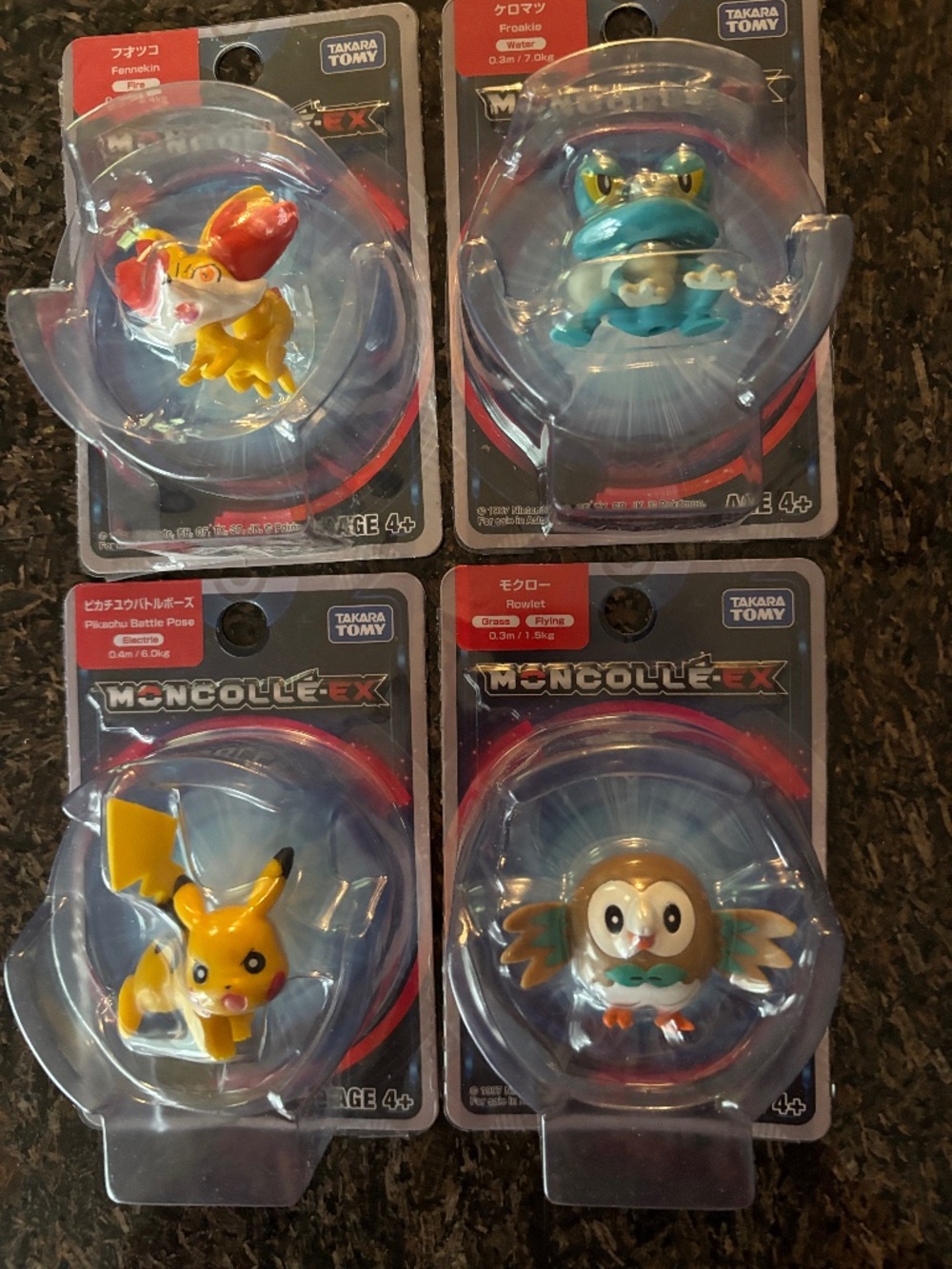 Pokemon Moncolle Ex Takara Tomy Sealed Lot of 4